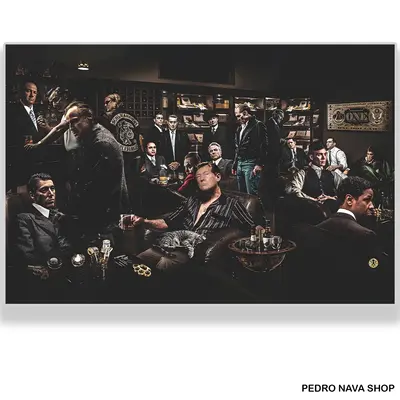 Trump Godfather Gangster Party Money Power Luxury Art Poster Painting House - High Quality Print on Paper