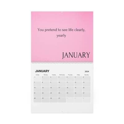 Drake For All The Dogs Slime You Out 2024 Lyric Calendar Pink