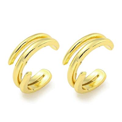 Brass Cuff Earrings