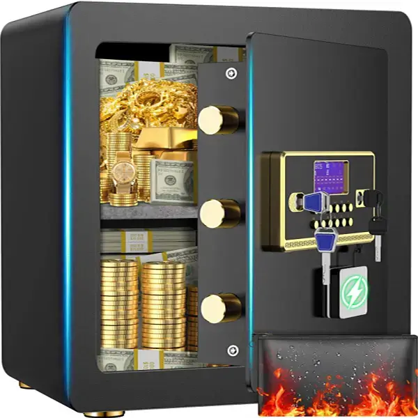 TNTANTS 2.8 Safe Box for Home Security, with Alarm System, Adjustable Shelf, Digital Keypad, for Cash Jewerly Valuables,Combi...