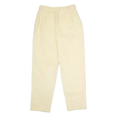 INTERNATIONAL SPOTLIGHT CLOTHING Pleated Womens Trousers Yellow Straight 90s Wool W28 L30