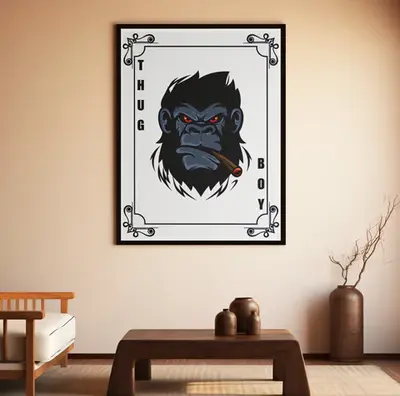 Bold Gorilla Vibes - Framed Thug Boy Poster