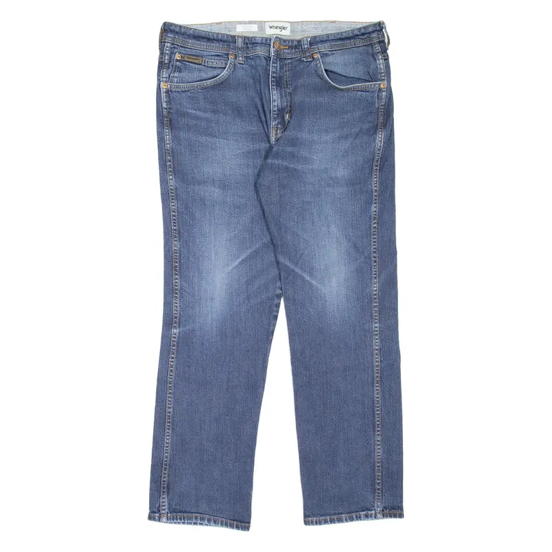 WRANGLER Arizona Mens Jeans Blue Regular Straight Stone Wash W33 L30