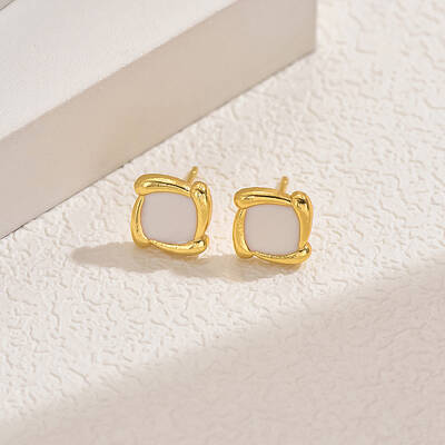 Alloy Square Stud Earrings