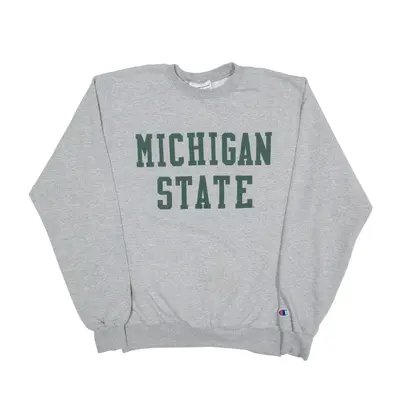 CHAMPION Michigan State USA Sweatshirt Grey Mens S