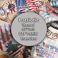 Patriotic Themed DTF Transfers, Ready-to-Press DTF Heat Transfers  | 11 Inch Size, Use with Any Heat Press, Cricut, or Home I...