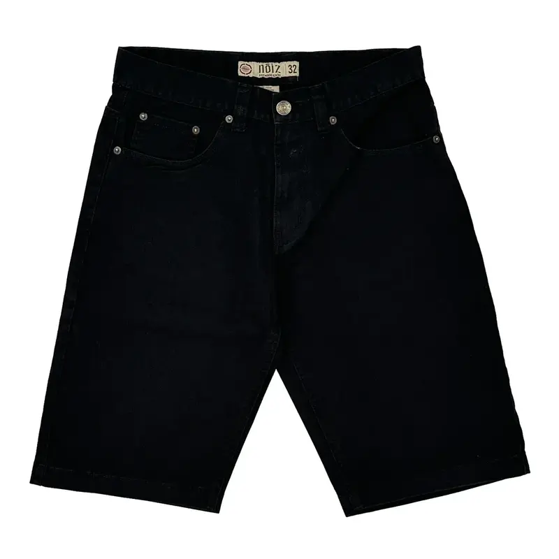 Noiz Denim Shorts - 32W 12L Black Cotton