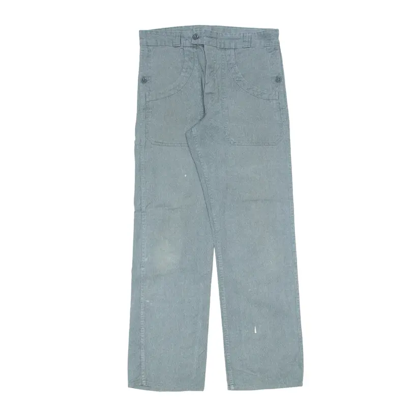 Workwear Trousers Grey Regular Straight Mens W32 L32