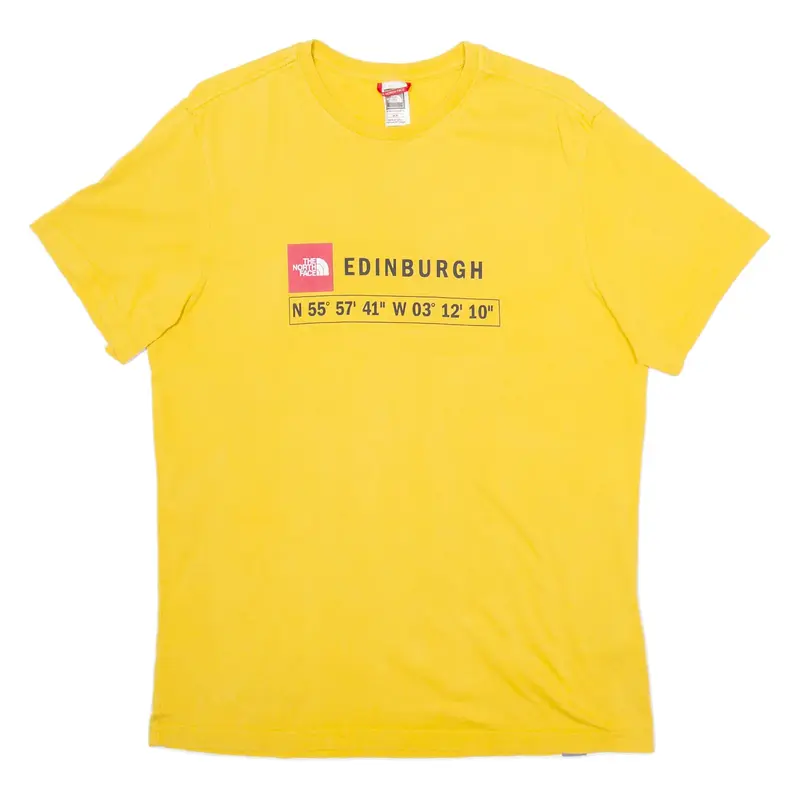 THE NORTH FACE Mens T-Shirt Yellow M