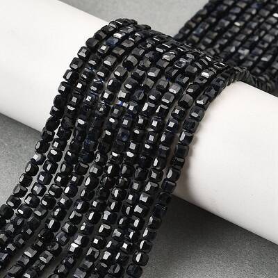 Natural Black Sapphire Beads Strands