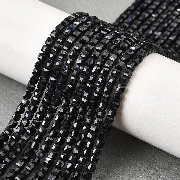 Natural Black Sapphire Beads Strands