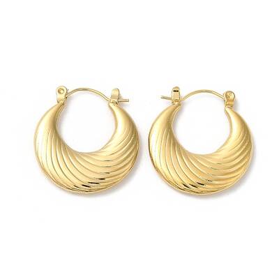 Rack Plating 304 Stainless Steel Hoop Earrings for Women