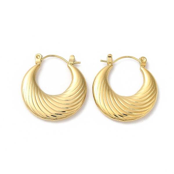 Rack Plating 304 Stainless Steel Hoop Earrings for Women