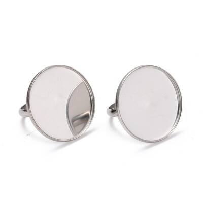 Non-Tarnish 304 Stainless Steel Pad Ring Settings