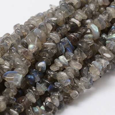 Natural Labradorite Chip Bead Strands