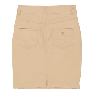 Guess Midi Skirt - 25W UK 6 Beige Cotton