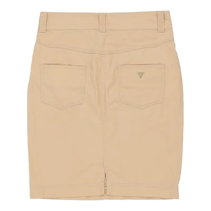Guess Midi Skirt - 25W UK 6 Beige Cotton