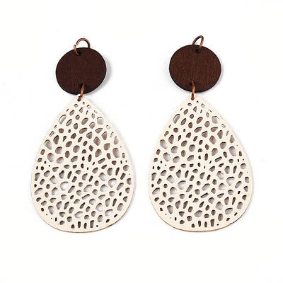 Teardrop Leather Pendants