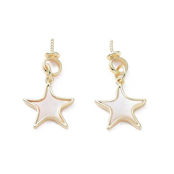 Rack Plating Brass Cup Pearl Peg Bails Pin Pendants
