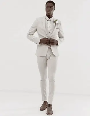 Beige Wedding Suits