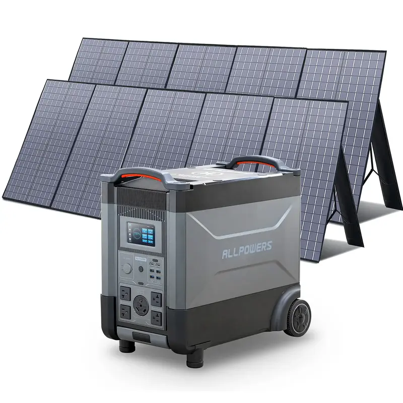 ALLPOWERS Solar Generator Kit 4000W Power Station 400W Solar Panel