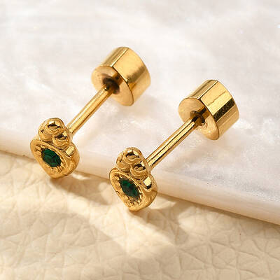 Ion Plating(IP) 304 Stainless Steel Stud Earrings