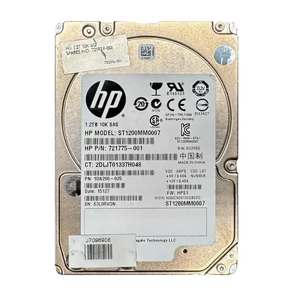 1DA200-025 HP 1.2TB 6Gb/s SAS 10000 2.5-inch Hard Drive