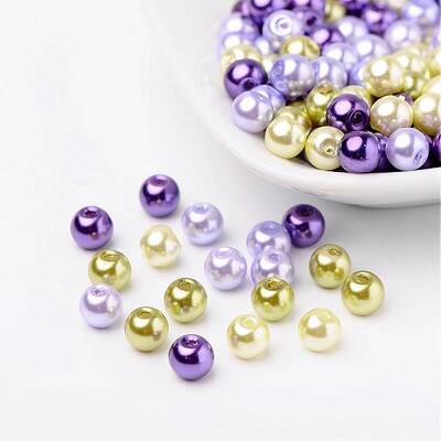 Lavender Garden Mix Pearlized Glass Pearl Beads