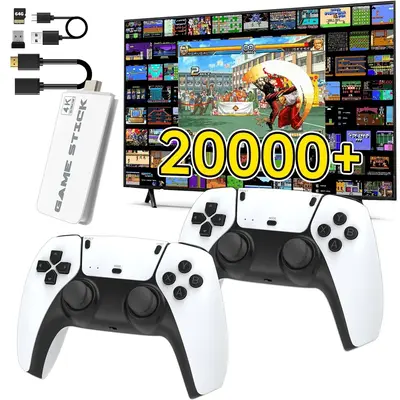 2025 New Video Gamepad Console with 20,000+ Games,ChildhoodClassic Game,4K HDMIOutput, Wireless Joystick&Game Emulator, Arcad...