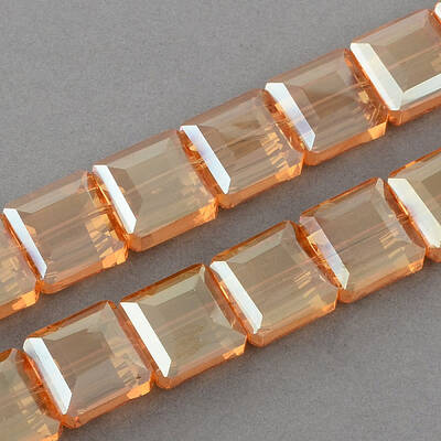 Electroplate Faceted Transparent Glass Beads Strands