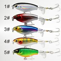 BaitBlitz 5PCS-Top Floating Swimming Water Bass Fishing Lures Fishing Lures with Propellers-Catfish Bait Trout Lures Gifts fo...
