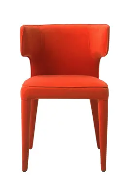 Orange Velvet Mid-Century Dining Chair | Andrew Martin Juno