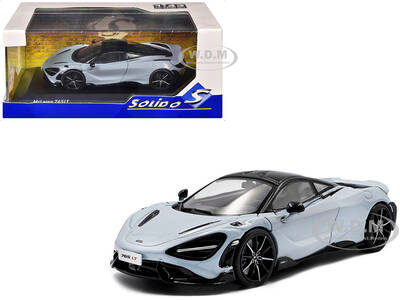 2020 McLaren 765LT Ceramic Gray with Black Top 1/43 Diecast Model Car by Solido
