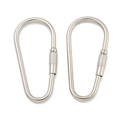 Non-Tarnish 304 Stainless Steel Screw Carabiner Lock Charms