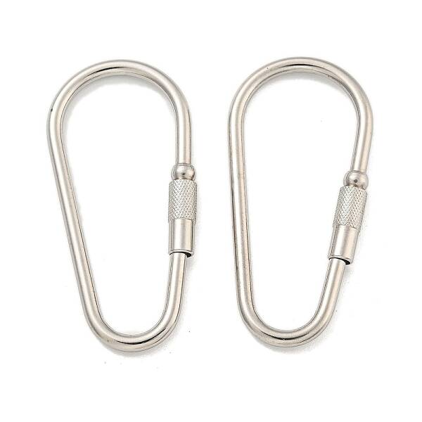 Non-Tarnish 304 Stainless Steel Screw Carabiner Lock Charms