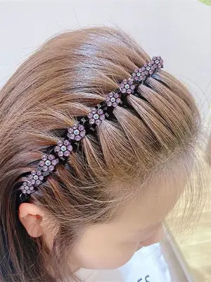Rhinestone Flower Decorated Hair Hoop for Summer, Non-slip Hair Hoop for Women and Girls, Fashion Hair Accessories for Party ...