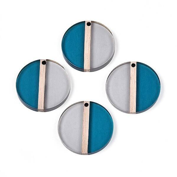 Transparent Resin & Wood Pendants