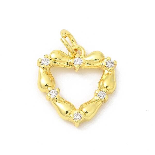 Brass Micro Pave Cubic Zirconia Pendants