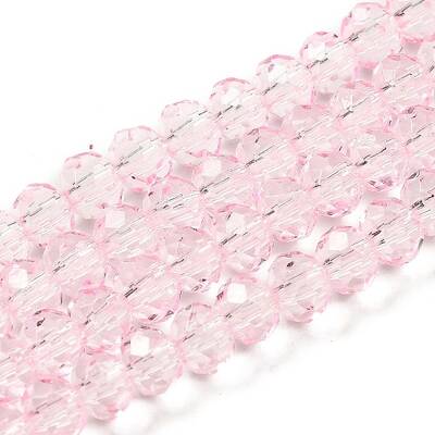 Transparent Baking Paint Glass Beads Strands