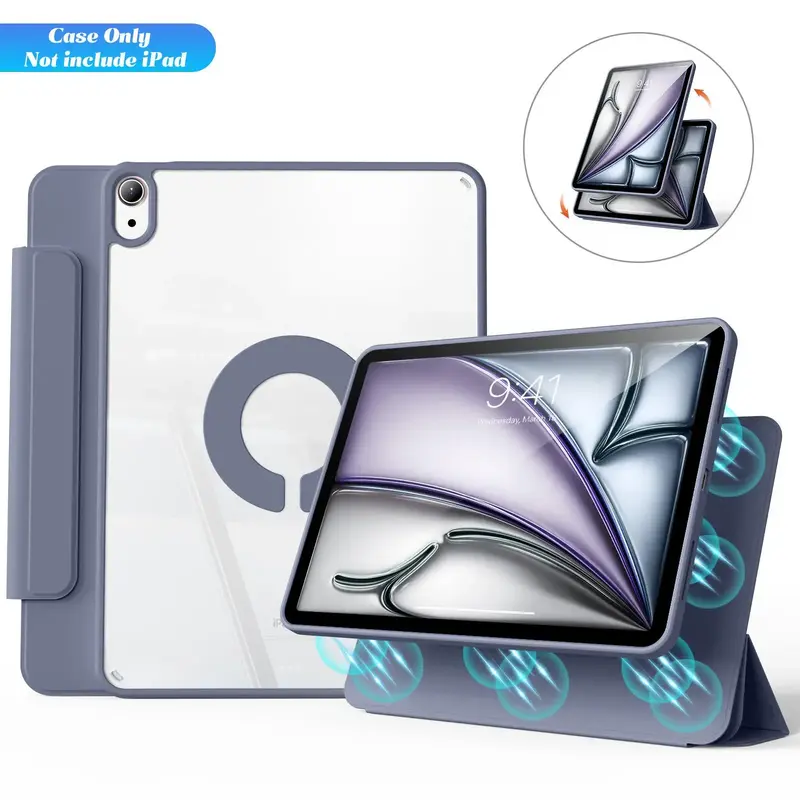 Smart Tablet Case with Pencil Holder, 1 Count Tablet Protective Cover, Tablet Accessories Compatible with iPad Air 6th 11 In...