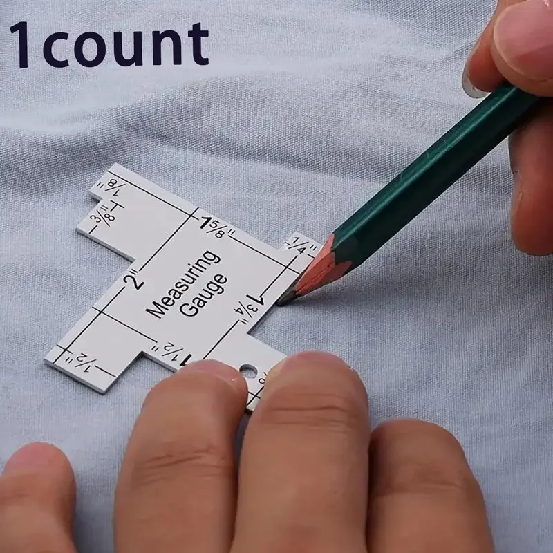 1 Count Aluminum Sewing Ruler, Modern Caliper for Clothes, Portable Manual Fabric Cutting Tool for DIY Design