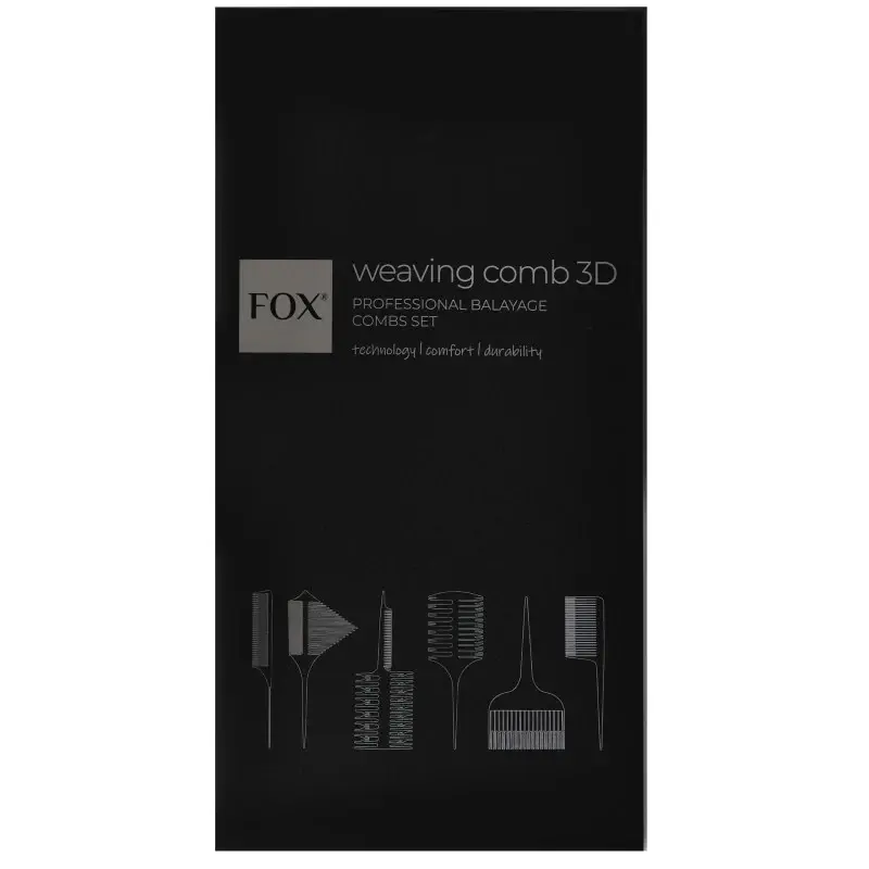 Fox Weaving Comb 3D - balayage comb set, 6 pieces