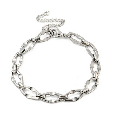 Non-Tarnish 304 Stainless Steel Dapped Chains Bracelets for Men & Women