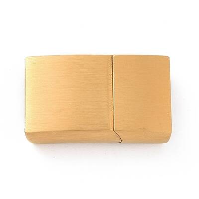 Ion Plating(IP) 304 Stainless Steel Rectangle Magnetic Clasps with Glue-in Ends