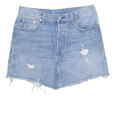 LEVI'S 501 Cut Off Womens Denim Shorts Blue M W32