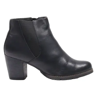 CLARKS Ankle Boots Black Leather Womens UK 6.5