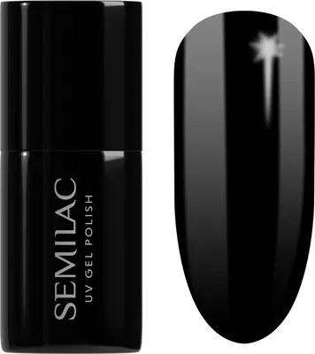 Semilac UV Hybrid Black & White gel polish color 031 Black Diamond 7 ml