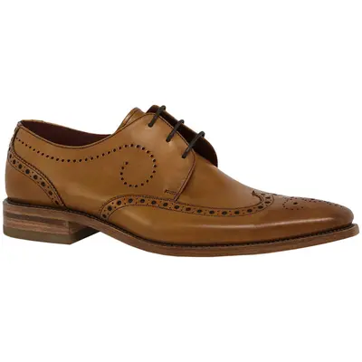 Loake Kruger Leather Men's Lace Up Shoes - Tan - Size:US 8.5 Men