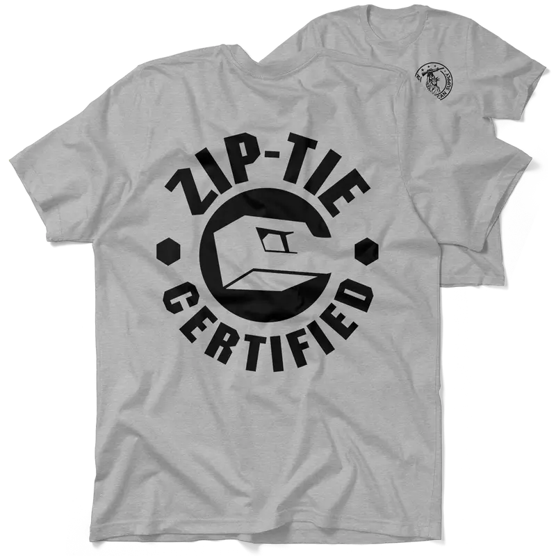 Zip Tie - Heather Gray T-Shirt