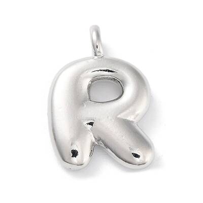 Rack Plating Brass Balloon Letter Pendants